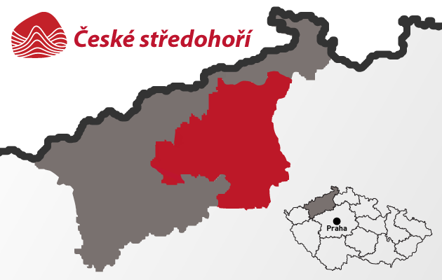 České středohoří - mapa